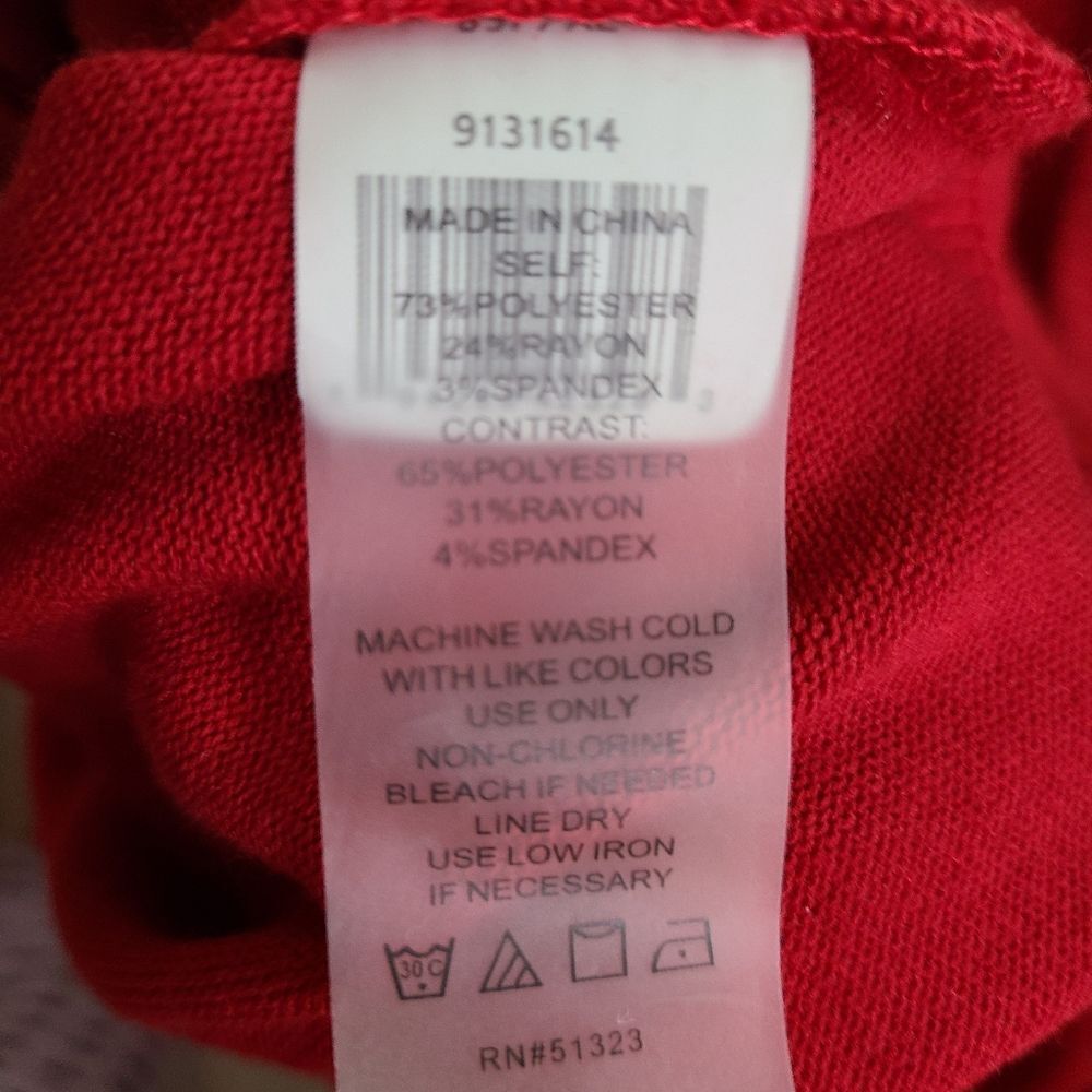 Vince Camuto Size X-Large Red Button Boatneck Drop Sleeve Pullover Sweater NWT - Picture 8 of 10